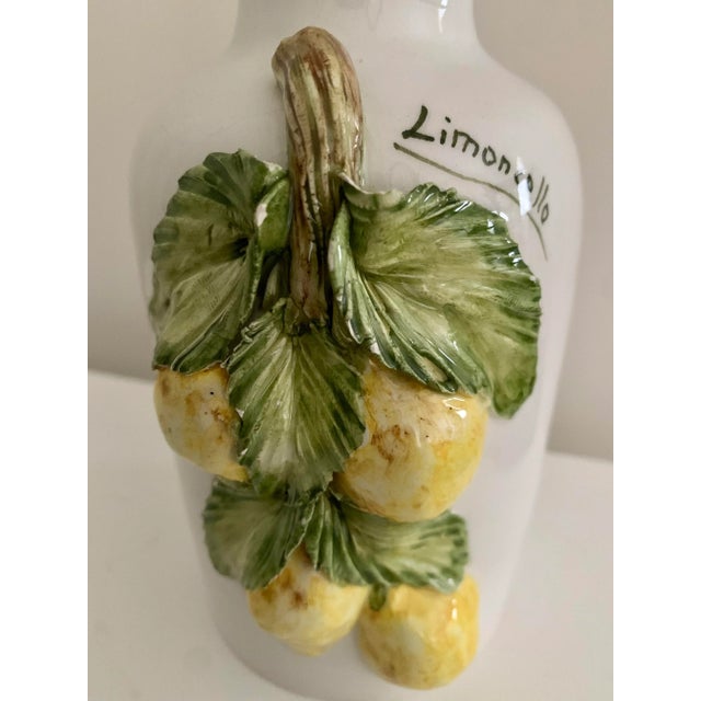 Ceramic Vintage Limoncello Ceramic Bottle Handmade Italy For Sale - Image 7 of 10