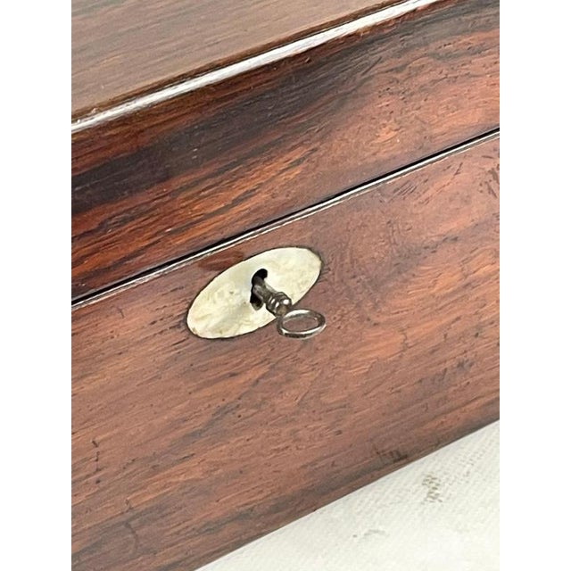 Wood 19th Century English Mahogany Writing Box For Sale - Image 7 of 11