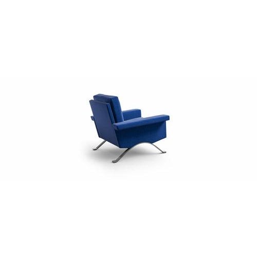 Mid-Century Model 875 Armchair in Metal and Fabric by Ico Parisi for Cassina For Sale - Image 3 of 6