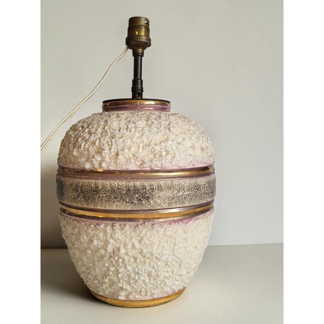 1940s Ceramic Table Lamp by Louis Dage, 1940 For Sale - Image 5 of 12