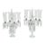 Baccarat Style, French Regency Cut-Crystal Girandole Candelabra - a Pair For Sale