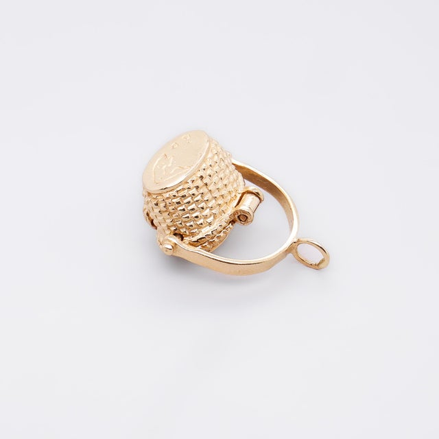 Vintage 14k Gold Figural Open Nantucket Basket Charm For Sale - Image 17 of 18