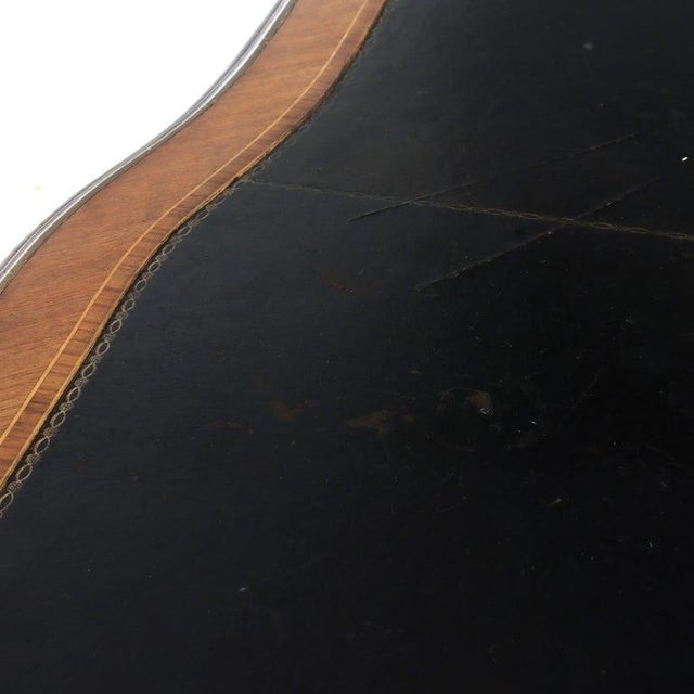 Antique French Louis XV Bureau Plat Rosewood Inlaid Attributed to François Linke 19th C For Sale - Image 9 of 17