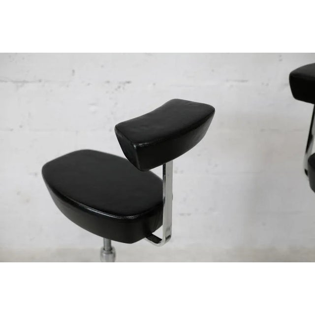 Leather and Steel Swivel Stools by George Nelson for Vitra, 2001, Set of 2 For Sale - Image 3 of 18