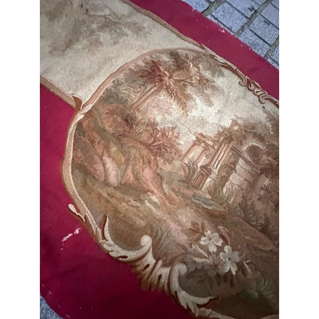 Antique French Handwoven Aubusson Tapestry for Valance, 1890s For Sale - Image 11 of 18