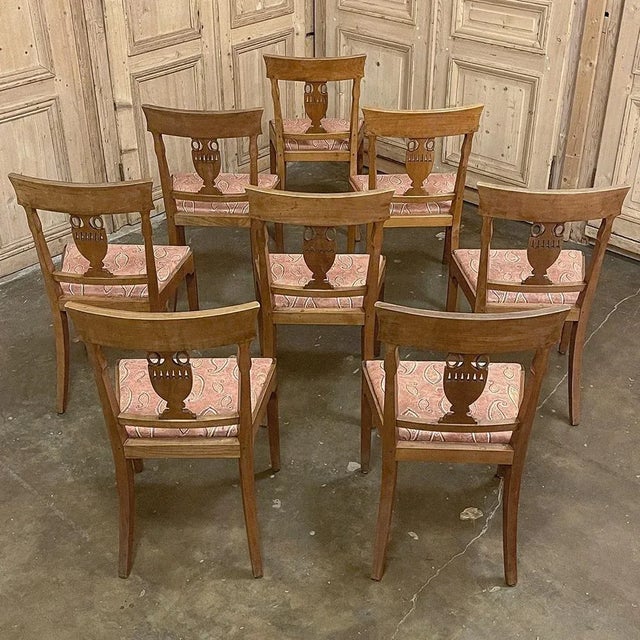 Set of Eight 18th Century Swedish Gustavian Neoclassical Dining Chairs For Sale - Image 4 of 13
