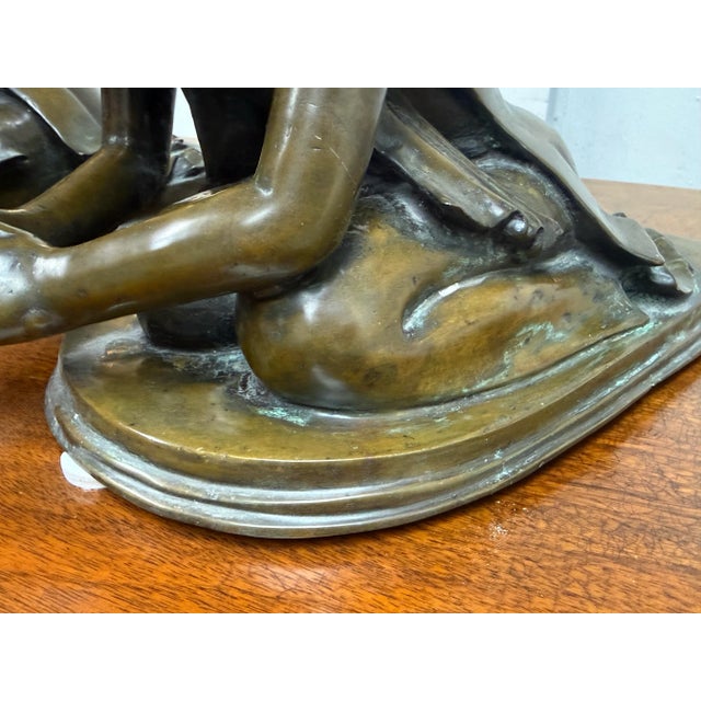 Mid 20th Century Bronze Burmese Monk Statues, Pair For Sale - Image 11 of 12