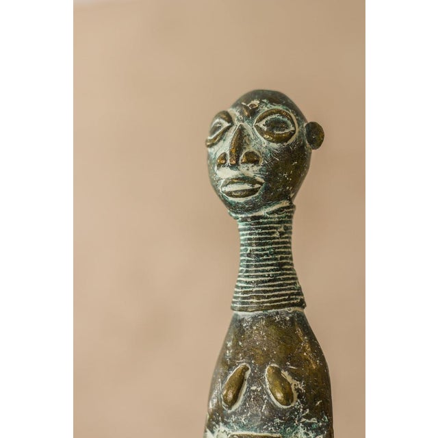 Benin Bronze Sculpture For Sale - Image 10 of 11