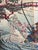 Late 19th Century Utagawa Toyonobu Triptych Battle at Uji River Genpei War Antique Meiji Woodblock For Sale - Image 9 of 10