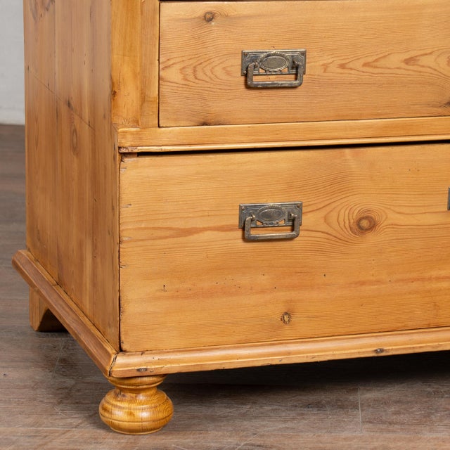 19th-Century Swedish Pine Highboy Chest of Six Drawers For Sale - Image 9 of 11