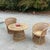 Up for consideration is a beautiful vintage rattan wicker side chairs and matching table. This set would look lovely in...