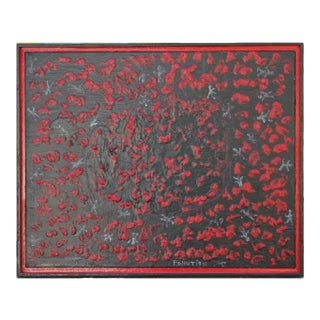 Paul Reeves "Pollution" Red and Black Abstract Painting 2017 For Sale