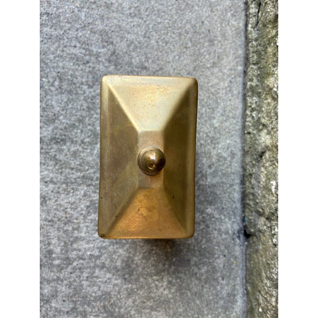 Vintage Brass Decorative Box With Feet For Sale - Image 12 of 14