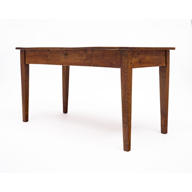 Wood French Antique, Farm Table, Walnut, 19th Century For Sale - Image 7 of 9