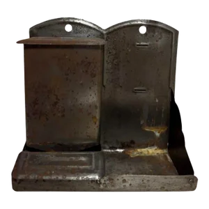 19th Century Tin Wall Hanging Double Match Holder