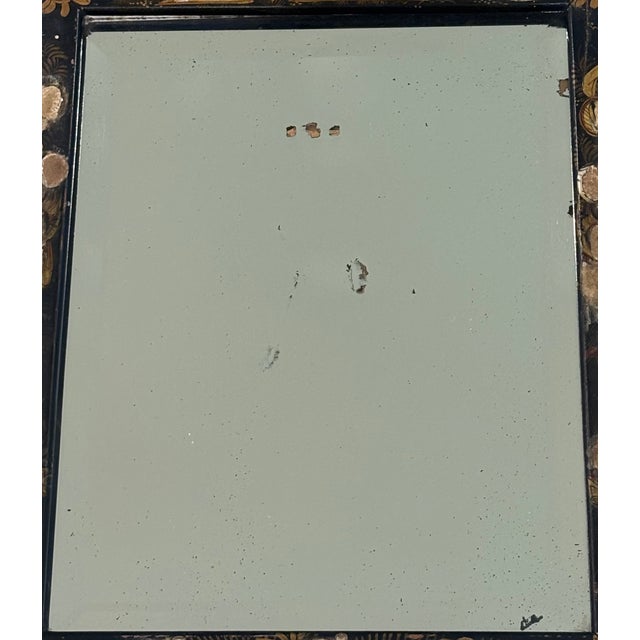 Antique English Chinoiserie Black Japanned Dressing Table Mirror / Table Top Easel Mirror For Sale - Image 18 of 18
