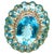 Bochic "Capri" Natural Oval Shape Blue Topaz & Diamond Set In 18K Gold & Silver For Sale - Image 10 of 18