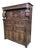 19th Century English Oak Carved Panel Jacobean 3 Door & 2 Drawer Court Cupboard With Bulbous Supports For Sale