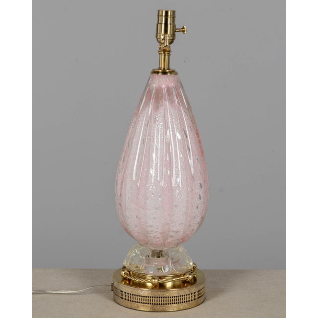 Barovier & Toso 1950s Mid-Century Modern Murano Glass Lamp by Barovier & Toso, Italy For Sale - Image 4 of 13