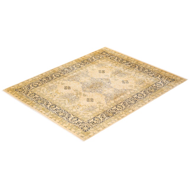 Ivory Mogul, One-of-a-Kind Hand-Knotted Area Rug - Ivory, 8' 1" x 9' 10" For Sale - Image 8 of 8