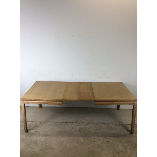 Mid Century Modern Blonde Dining Table With 3 Leafs For Sale - Image 4 of 16