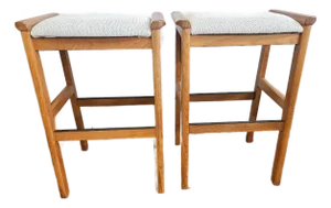 Pair of Danish Modern Attributed to J.l. Moller Bar Stools