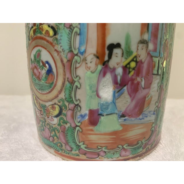 19th Century Antique Chinese Rose Medallion Tea Pot For Sale - Image 11 of 12