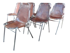 Chairs by Charlotte Perriand for Les Arcs, 1960, Set of 8