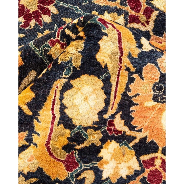 Textile Mogul, One-of-a-Kind Hand-Knotted Area Rug in Blue, 9' 1" x 11' 7" For Sale - Image 7 of 8