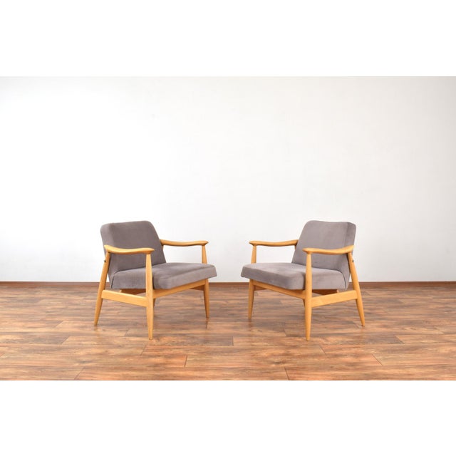 Mid-Century Modern Polish Lounge Chairs by J. Kędziorek, 1960s, Set of 2 For Sale - Image 15 of 15