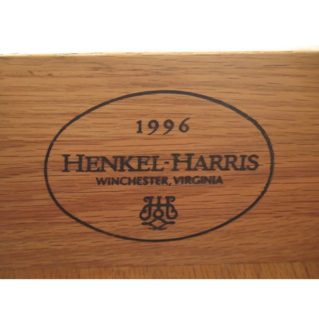 1990s Vintage Henkel Harris 4 Drawer Mahogany Nightstands- A Pair For Sale - Image 9 of 10