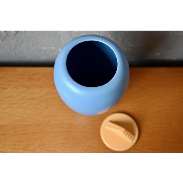 Modernist French Ceramic Covered Vase from Saint Clement, 1980s For Sale - Image 6 of 7