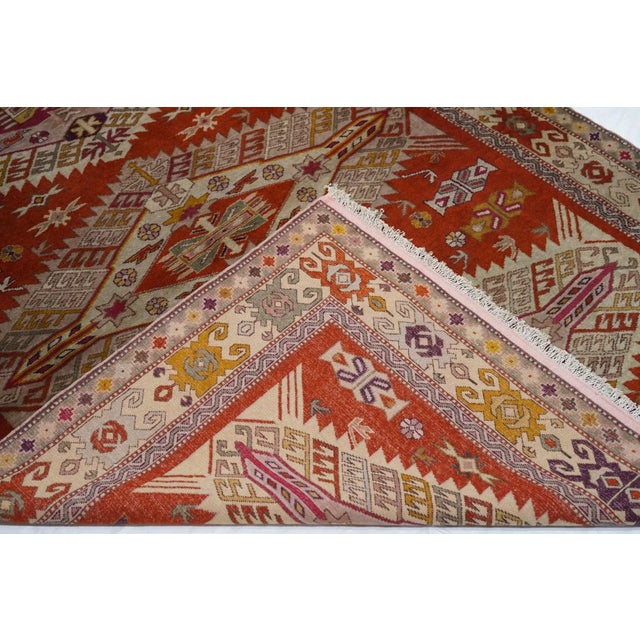 Vintage Turkish Wool Rug 4'10'' X 6'8'' For Sale - Image 11 of 11