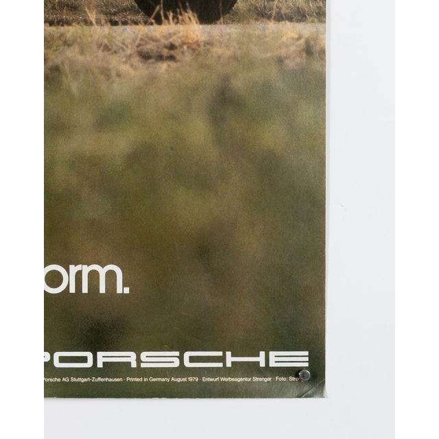Green Porsche Driving in Its Purest Form Poster from Werbeagentur Strenger, 1979 For Sale - Image 8 of 9