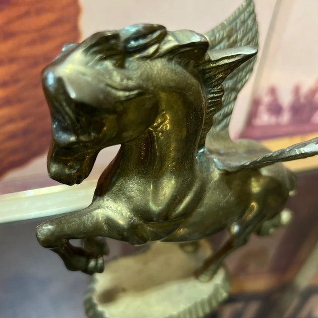 1970s Brass Mythology Horse Unicorn For Sale - Image 4 of 6