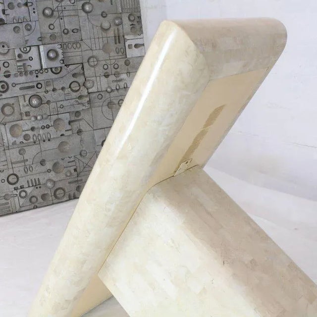 1970s Modern Maitland-Smith Tessellated Stone Pedestal Console For Sale - Image 9 of 12