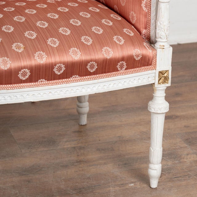 Pair of 20th Century Swedish Gray Painted Gustavian Armchairs For Sale - Image 12 of 14