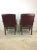 Pair of Vintage Chesterfield Style Red Leather Arm Chairs For Sale - Image 4 of 12