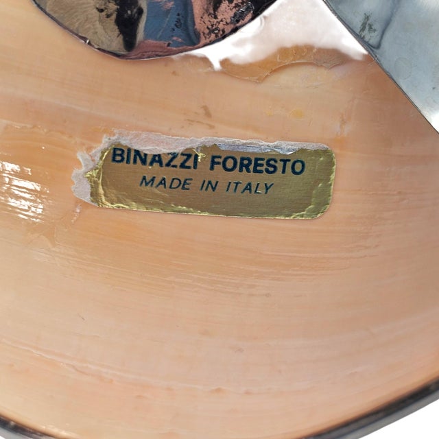 Binazzi Foresto Italian Chrome Bird Shell Bowl Sculpture 8.75" For Sale - Image 14 of 14