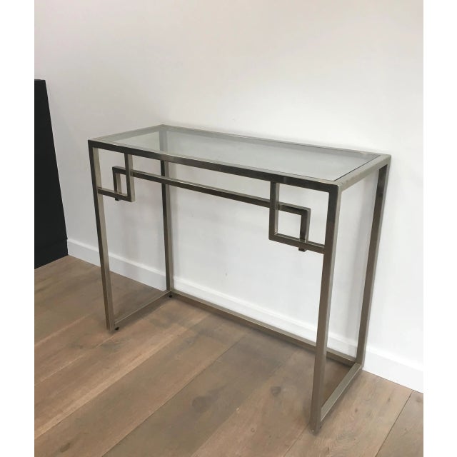 Design Chromed Console Table, French, circa 1970 For Sale - Image 6 of 12