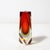 Mid-Century Hand-Blown Faceted Murano Glass Sommerso Ruby & Transparent Vase For Sale - Image 4 of 10