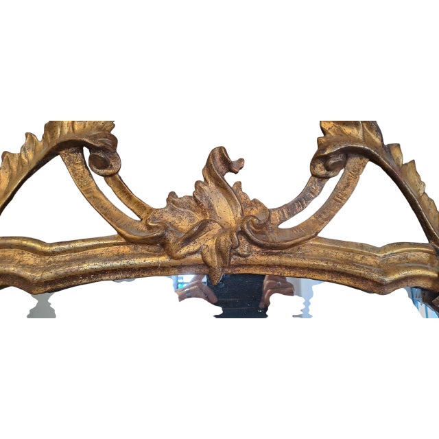 Lombardy Baroque Style Gilded Mecca Mirror, 18th Century For Sale - Image 9 of 11