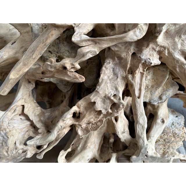 Andrianna Shamaris Monumental Teak and Rock Coffee Table, Screen or Headboard For Sale - Image 12 of 18