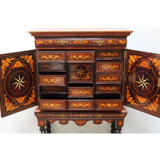 Dutch Marquetry Art Cabinet with Theater and Trompe Loeil, 1780 For Sale - Image 13 of 18