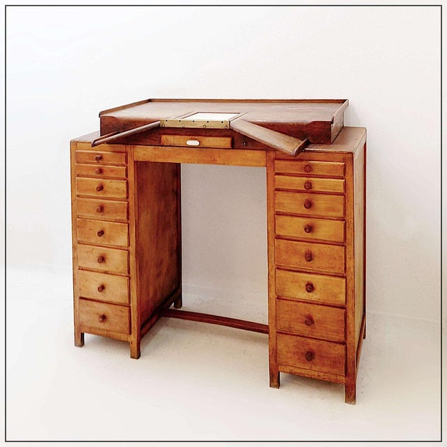Watchmaker's Workbench with Illuminated Glass Top from Auxilia, 1930s For Sale - Image 6 of 16