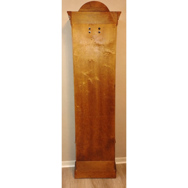 Vintage Howard Miller “Beaumont” Triple-Chime Oak Grandfather Clock, Model 610-259, Circa 1985 For Sale - Image 16 of 17