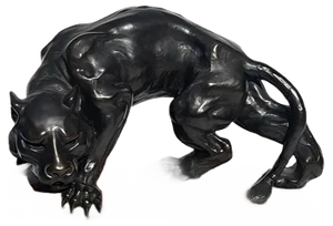 Art Deco Terracotta Black Panther