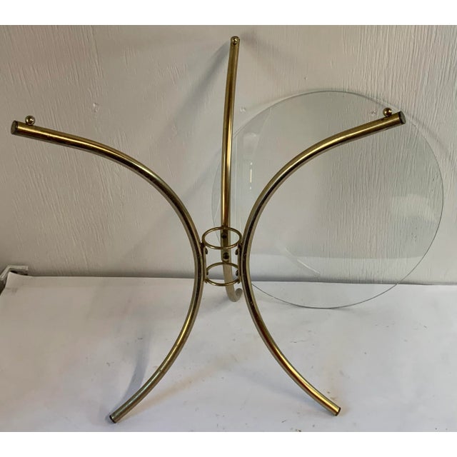 Metal Mid Century Metal Base With Glass Top For Sale - Image 7 of 10