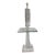 Vintage Lucite Acrylic Floor Lamp With Built-in Glass Side Table For Sale