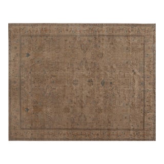 Vintage Indian Abstract Handmade Wool Rug For Sale